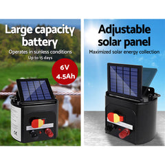 Giantz 5km Solar Electric Fence Charger Energiser Pet Care > Farm Supplies SFC-SO15-5KM Online Furniture