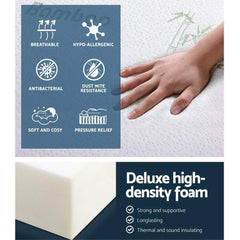 Giselle Bedding Portable Mattress Folding Foldable Foam Floor Bed Tri Fold 180cm - ozily