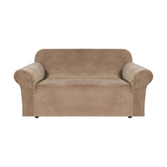 GOMINIMO Velvet Sofa Cover 2 Seater (Blush Brown) HM-SF-105-RD Furniture > Bar Stools & Chairs V227-7050641001061 Online Furniture