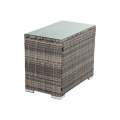 Grey Wicker End Table Furniture > Outdoor V264-OTF-530S-LGR-1 Online Furniture