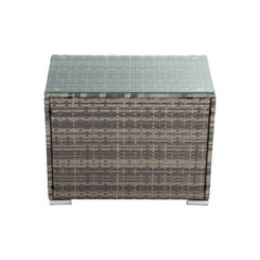 Grey Wicker End Table Furniture > Outdoor V264-OTF-530S-LGR-1 Online Furniture