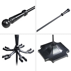 Grillz Fireplace Tool Set Fire Place Tools Poker Brush Shovel Stand Tongs - ozily