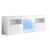 <h1>Artiss TV Cabinet Entertainment Unit Stand RGB LED Gloss Furniture 160cm White</h1>
