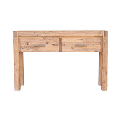 Hall Table 2 Storage Drawers Solid Acacia Wooden Frame Hallway in Oak Color Furniture > Living Room V43-HT-NOW-OAK Online Furniture