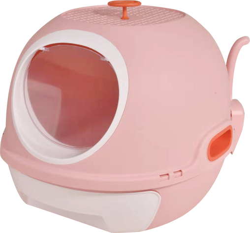 Hooded Cat Toilet Litter Box Tray House With Drawer and Scoop Pink Pet Care > Cat Supplies V278-AT1002-LITTER-TRAY-PINK Online Furniture