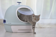 Hooded Cat Toilet Litter Box Tray House With Drawer & Scoop Blue Pet Care > Cat Supplies V278-AT1002-3-WINDOWTRAY-BLUE Online Furniture