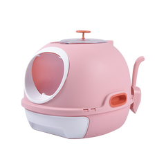 Hooded Cat Toilet Litter Box Tray House With Drawer & Scoop Pink Pet Care > Cat Supplies V278-AT1002-3-WINDOWTRAY-PINK Online Furniture