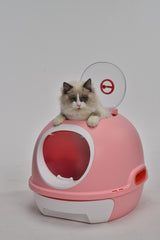 Hooded Cat Toilet Litter Box Tray House With Drawer & Scoop Pink Pet Care > Cat Supplies V278-AT1002-3-WINDOWTRAY-PINK Online Furniture