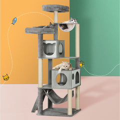 i.Pet Cat Tree 178cm Tower Scratching Post Scratcher Wood Bed Condo House Wooden Ladder Pet Care > Cat Supplies PET-CAT-WOOD03-GR-AB Online Furniture