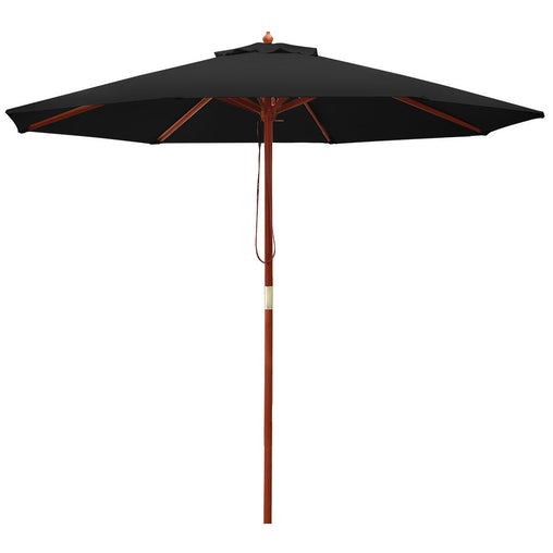 Instahut Outdoor Umbrella 2.7M Pole Cantilever Stand Garden Umbrellas Patio Black Furniture > Outdoor UMB-POLE-27-R-BK Online Furniture