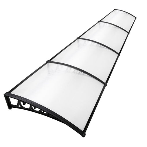 Instahut Window Door Awning Door Canopy Patio UV Sun Shield Transparent 1mx4m DIY - ozily