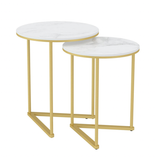 Interior Ave - Nala Gold Nested Side Table Set