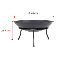 Iron Fire Bowl Traditional Log Fire Pit Outdoor Heating Camp Site Barbecue Home & Garden > Home & Garden Others V63-835991 Online Furniture