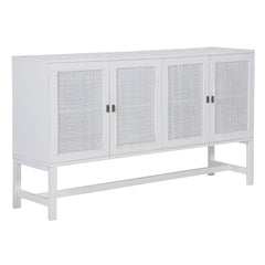 Jasmine Sideboard Buffet Table 160cm 4 Door Mindi Wood Rattan - White Furniture > Living Room V315-VOUT-BELT-13 Online Furniture