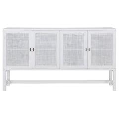 Jasmine Sideboard Buffet Table 160cm 4 Door Mindi Wood Rattan - White Furniture > Living Room V315-VOUT-BELT-13 Online Furniture