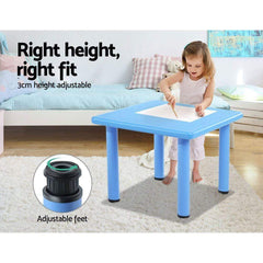 Keezi 5 Piece Kids Table and Chair Set - Blue - ozily