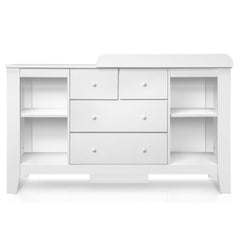 Keezi Baby Change Table Tall boy Drawers Dresser Chest Storage Cabinet White Baby & Kids > Kid's Furniture BABY-CHEST-WHITE-AB Online Furniture