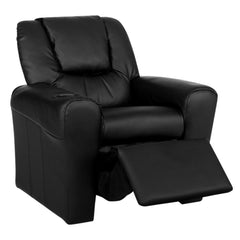 Keezi Kids Recliner Chair Black PU Leather Sofa Lounge Couch Children Armchair - ozily