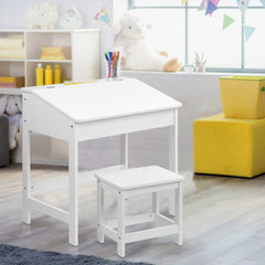 Keezi Kids Table Chairs Set Children Drawing Writing Desk Storage Toys Play - ozily
