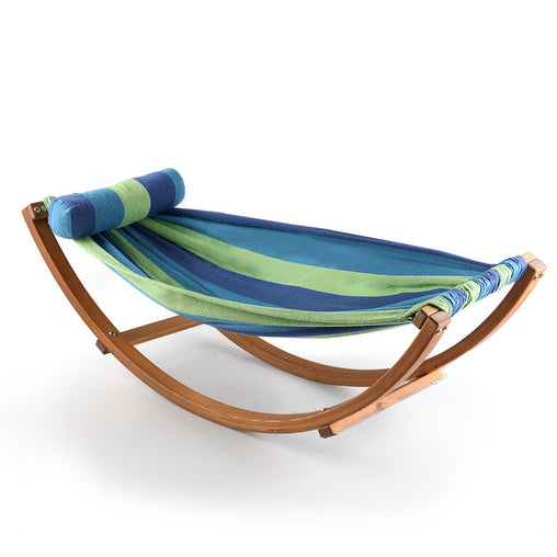 Keezi Kids Timber Hammock Bed Swing - Blue Home & Garden HM-TIM-ARC-KIDS-BLUE Online Furniture