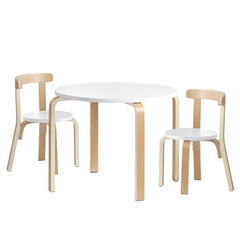 Keezi Nordic Kids Table Chair Set 3PC Desk Activity Study Play - ozily