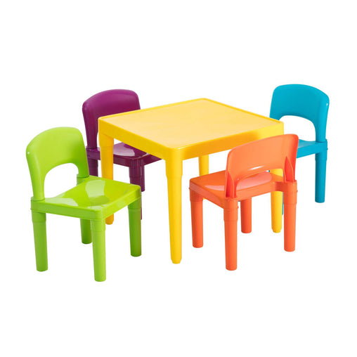 Kids Plastic 5-Piece Table & 4 Chairs Set Baby & Kids > Kid's Furniture V196-7901 Online Furniture