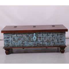 Konark Coffee Table Antique Handcrafted Solid Mango Wood Storage Trunk Chest Box Furniture > Living Room V315-VOD-MOHA-01 Online Furniture