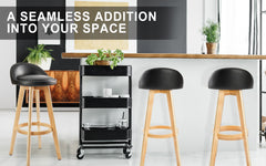 La Bella 2 Set 72cm Black Wooden Bar Stool Leila Leather Furniture > Bar Stools & Chairs V274-FT-WBSPVC-82BK2 Online Furniture