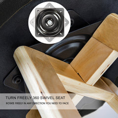 La Bella 2 Set 72cm Black Wooden Bar Stool Leila Leather Furniture > Bar Stools & Chairs V274-FT-WBSPVC-82BK2 Online Furniture