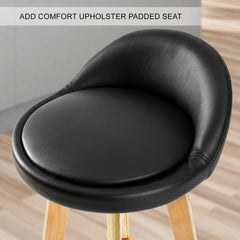 La Bella 2 Set 72cm Black Wooden Bar Stool Leila Leather Furniture > Bar Stools & Chairs V274-FT-WBSPVC-82BK2 Online Furniture