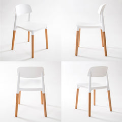 La Bella 2 Set White Retro Belloch Stackable Dining Cafe Chair Furniture > Bar Stools & Chairs V274-FT-J919-WH2 Online Furniture