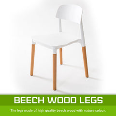 La Bella 2 Set White Retro Belloch Stackable Dining Cafe Chair Furniture > Bar Stools & Chairs V274-FT-J919-WH2 Online Furniture