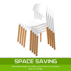 La Bella 2 Set White Retro Belloch Stackable Dining Cafe Chair Furniture > Bar Stools & Chairs V274-FT-J919-WH2 Online Furniture