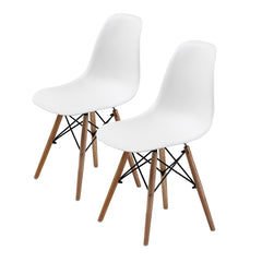 La Bella 2 Set White Retro Dining Cafe Chair DSW PP Furniture > Bar Stools & Chairs V274-FT-PP623-WH2 Online Furniture