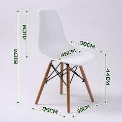 La Bella 2 Set White Retro Dining Cafe Chair DSW PP Furniture > Bar Stools & Chairs V274-FT-PP623-WH2 Online Furniture