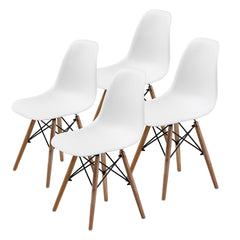 La Bella 4 Set White Retro Dining Cafe Chair DSW PP Furniture > Bar Stools & Chairs V274-FT-PP623-WH4 Online Furniture