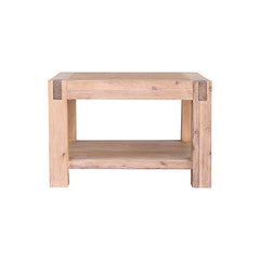 Lamp Table Open Storage Solid Wooden Frame in Classic Oak Colour Furniture > Living Room V43-LT-NOW-OAK Online Furniture