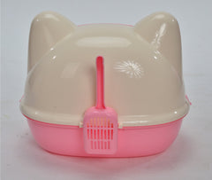 Large Hooded Cat Toilet Litter Box Tray House With Scoop Pink Pet Care > Cat Supplies V278-BP153-L-LITTER-TRAY-PINK Online Furniture