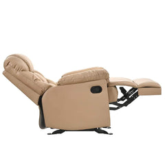 Leather Rocking Recliner Chair – Biege - ozily