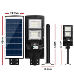 Leier Set of 2 LED Solar Lights Street Flood Sensor Outdoor Garden Light 120W Home & Garden > Lighting STL-OP-120WX2 Online Furniture
