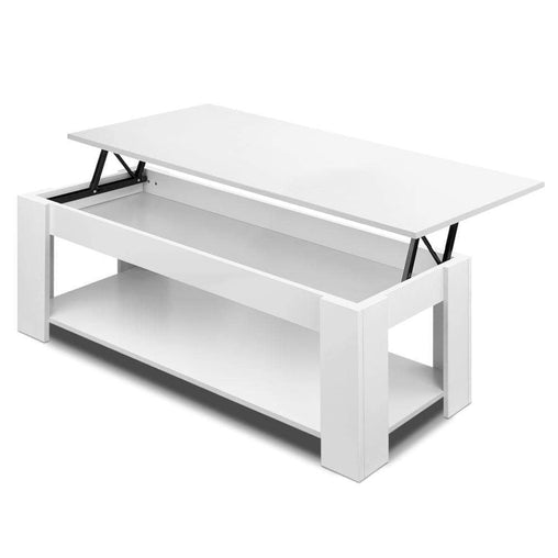 Lift Up Top Mechanical Coffee Table - White - ozily