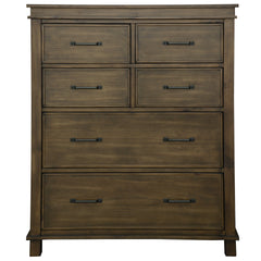 Lily Tallboy 6 Chest of Drawers Solid Pine Wood Bed Storage Cabinet -Rustic Grey Furniture > Bedroom V315-VOB-MONA-04 Online Furniture