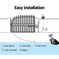 LockMaster Automatic Full Solar Power Swing Gate Opener Kit 600KG Home & Garden > Gate Openers GO-SWING-EK700M-SOLAR Online Furniture