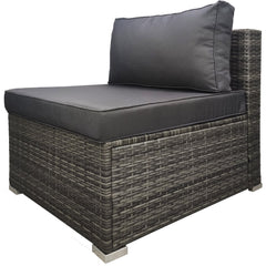 LONDON RATTAN 1 Seater Outdoor Sofa Modular Lounge Chair, Grey Furniture > Outdoor V219-FURODRLONAAG4 Online Furniture