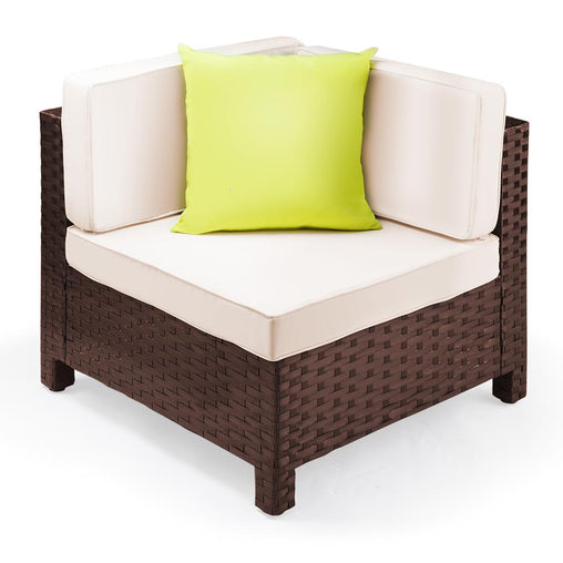 LONDON RATTAN 1pc Sofa Outdoor Furniture Wicker Lounge Corner Garden Chair Furniture > Outdoor V219-FURODRLONACS2 Online Furniture