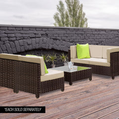 LONDON RATTAN Ottoman Outdoor Wicker Furniture Garden Sofa Lounge Foot Stool Furniture > Outdoor V219-FURODRLONAOT2 Online Furniture