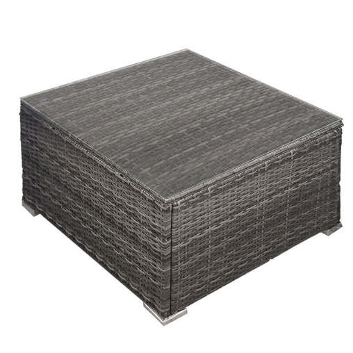 LONDON RATTAN Outdoor Wicker Coffee Table Patio Furniture 1 Piece, Grey Furniture > Outdoor V219-FURODRLONACT4 Online Furniture