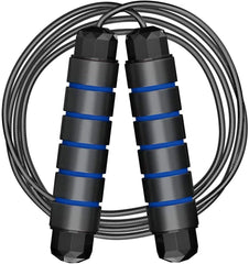 LT Skipping Rope Tangle-Free with Ball Bearings Rapid Speed Jump Rope Cable Ideal for Fitness Gym (Black) Sports & Fitness > Fitness Accessories V178-84717 Online Furniture