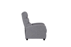 Luxury Fabric Recliner Chair - Grey Furniture > Living Room V80-FC-RCL102GF Online Furniture