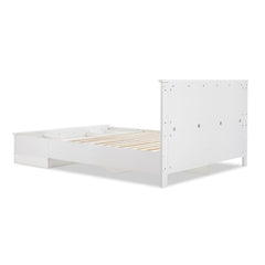 Margaux White Coastal Lifestyle Bedframe with Storage Drawers Double Furniture > Bedroom V80-ECO-BF-D-WHT Online Furniture